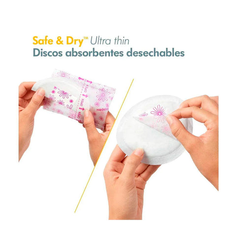 Discos Absorbentes de Leche Medela 60UN Blancos Desechable