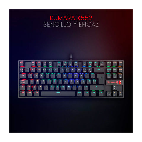 Teclado Mecánico Redragon Kumara K552W Red Switch Esp