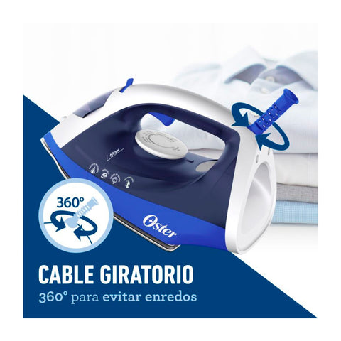 Plancha a Vapor Oster 6003 Antiadherente Azul 1600W