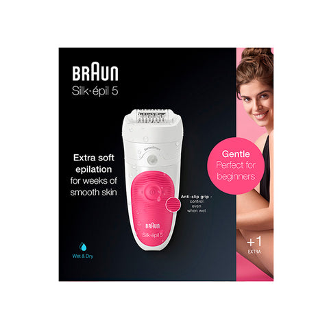 Depiladora Inalámbrica Braun Legepil Ses 5/500 Pink Box