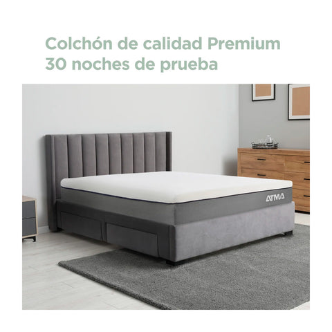 Colchon de Espuma Atma Smooth Top Matrimonial 2 Plaza 150x190