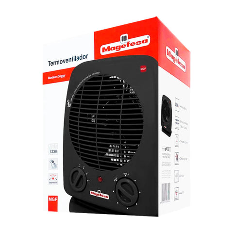 Termoventilador Magefesa Doggy MGF-1238 2 Vel 2000W Negro