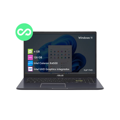 Notebook Asus Vivobook Go Celeron 4GB 128GB 15.6 FHD W11