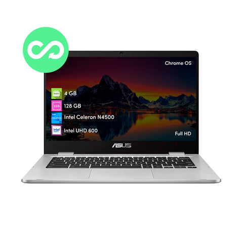 Notebook Chromebook Asus Celeron 4GB 128GB SSD Chrome Os 14' FHD