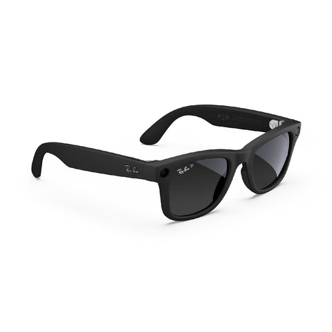 Lentes Inteligentes Ray-Ban Meta Wayfarer Gen 1 Matte Black Polarizado Gradient Graphite