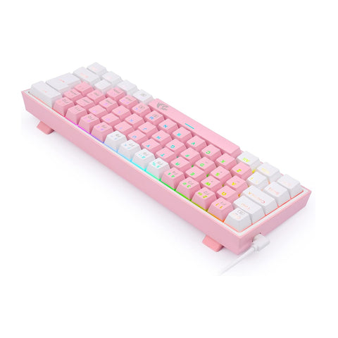 Teclado Gamer Redragon K617 Fizz RGB Pink/White
