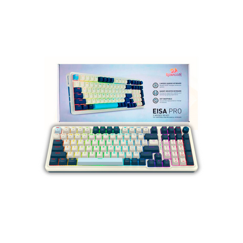 Teclado Gamer Redragon Eisa K686WB RGB PRO White/black