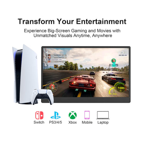 Monitor Portatil UFYQL 15.6' FHD USB-C Negro