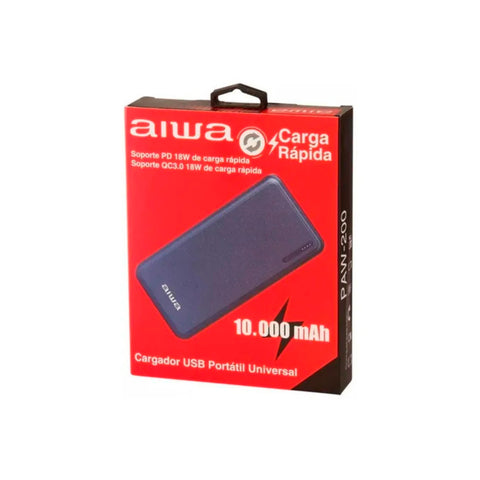 Cargador Portátil Powerbank Aiwa Aw-paw200 10000 Mah Azul
