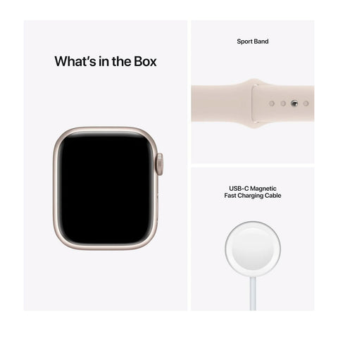 Reloj Apple Watch Series 7 41mm GPS + Wifi Silver Stainless Steel Starlight Sport Band