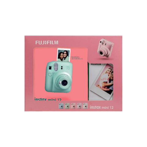 Pack Cámaras Instantaneas Instax Mini 12 Verde y Rosa