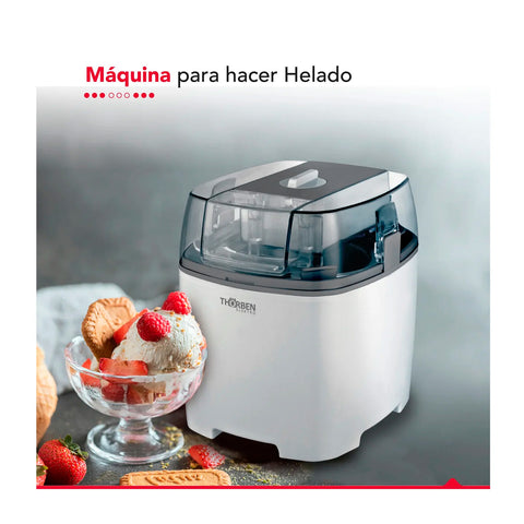 Pack Thorben Maquina de Helados Ice Creamy + Cuchara Electrica 2 Temperaturas