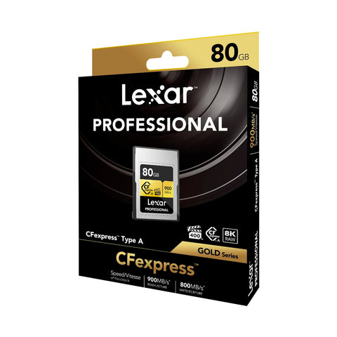 Tarjeta de Memoria Lexar CFexpress Tipo A 80GB Gold 900mb/s 8K