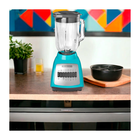Licuadora Black+Decker BLBD210GT 1.25L Vidrio Azul 550W