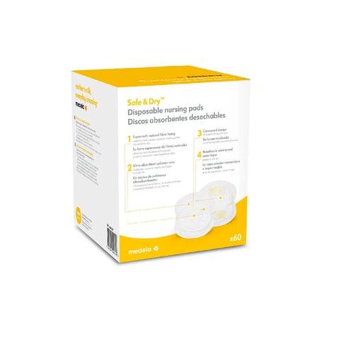 Discos Absorbentes de Leche Medela 60UN Blancos Desechable