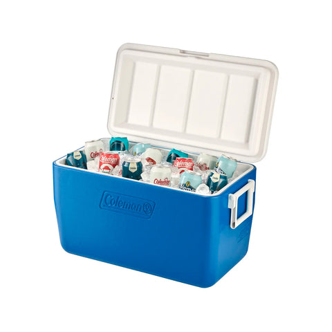 Cooler Coleman Chiller 48QT 76 Latas Azul Ocean