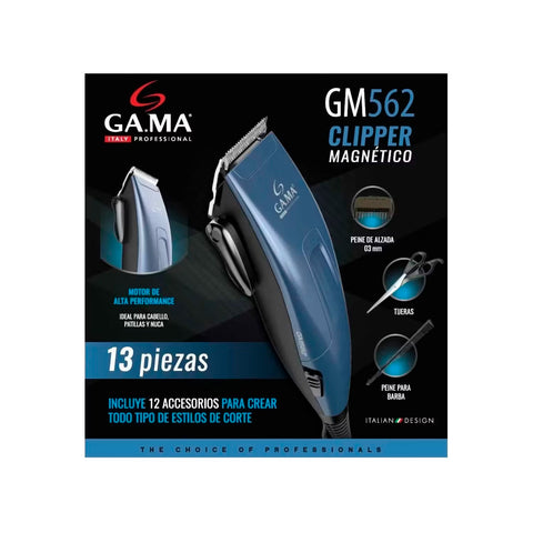 Cortadora de Pelo Gama Gm562 Magnético 13 Piezas Azul