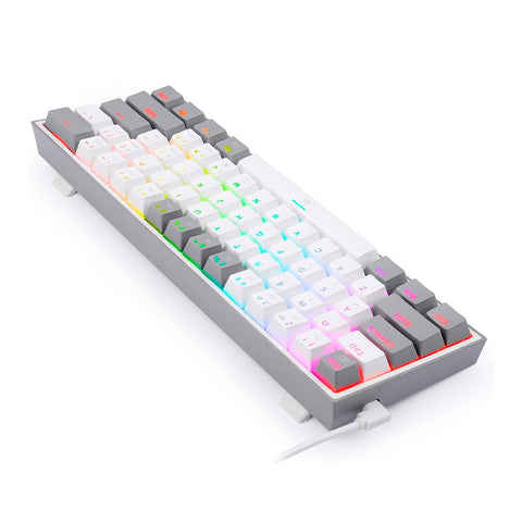 Teclado Gamer Redragon K617 Fizz RGB Grey/White