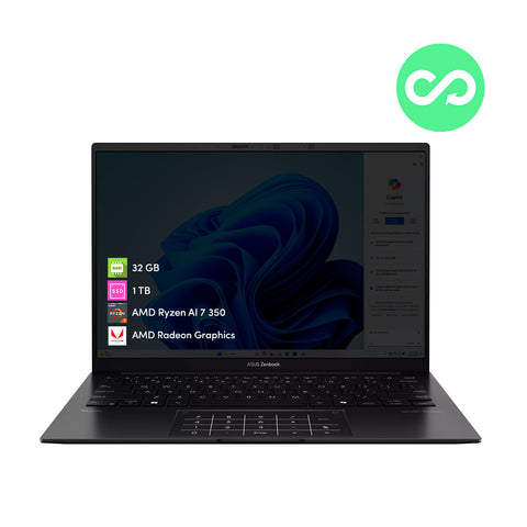 Notebook Asus Zenbook 14 Ryzen AI 7 32GB 1TB SSD 14' OLED Táctil W11
