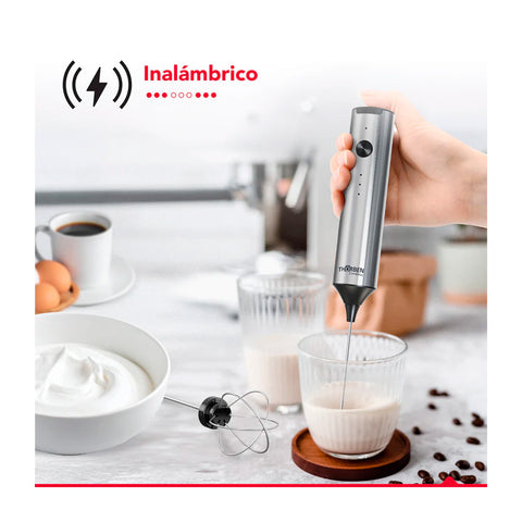 Espumador Batidor Thorben USB Inox Dual Milk Frother