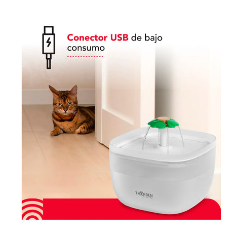 Fuente de Agua Electrica Thorben Pet Water Fountain