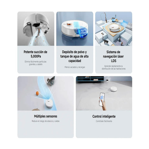 Aspiradora Robot Xiaomi Vacuum S40C 2 en 1 Blanco