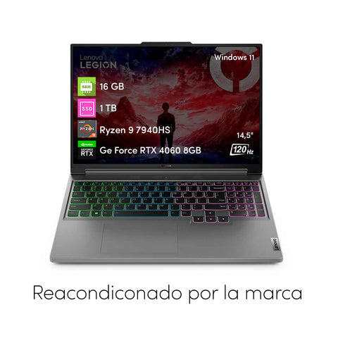 Notebook Gamer Lenovo Legion Slim 5 Ryzen9 16GB 1TBSSD RTX4060 14.5