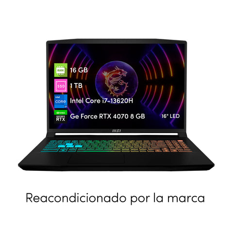 Notebook Gamer MSI Crosshair i7 13va 16GB 1TBSSD RTX4070 8GB 16"
