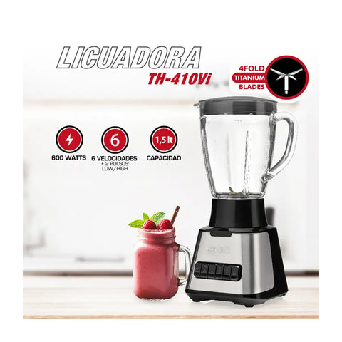 Licuadora Thomas TH-410Vi 1,5L 6 Vel 600W
