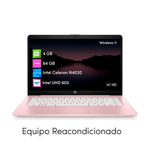 Notebook Hp Stream Intel Celeron 4gb 64gb 14 Hd Win11 Rosado
