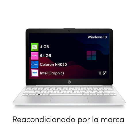 Notebook Hp Stream Celeron 4GB 64GB 11.6" Win10 Blanco