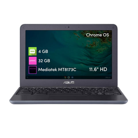 Notebook Chromebook Asus C202XA Mediatek 4GB 32GB 11.6" HD Chrome Os