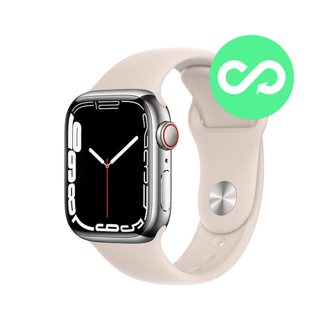 Reloj Apple Watch Series 7 41mm GPS + Wifi Silver Stainless Steel Starlight Sport Band