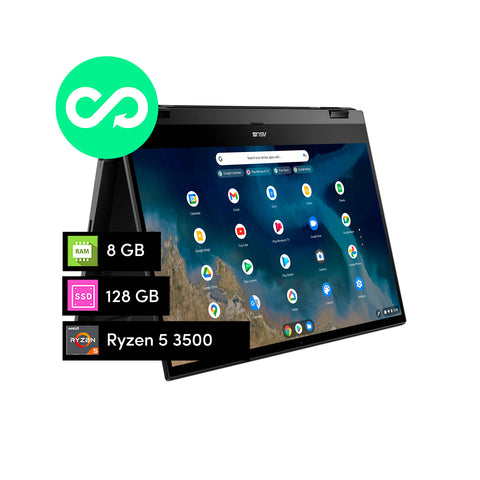 Notebook Chromebook Asus Ryzen 5 8GB 128GB SSD 15.6' FHD Táctil Chrome Os