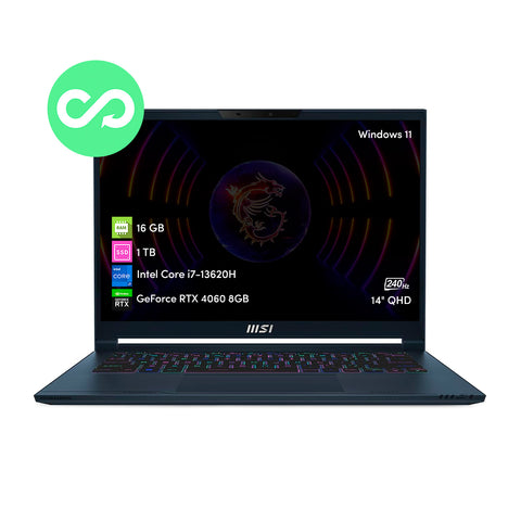 Notebook Gamer Msi Stealth Studio Intel i7 16GB 1TB SSD RTX4060 14' QHD Win11