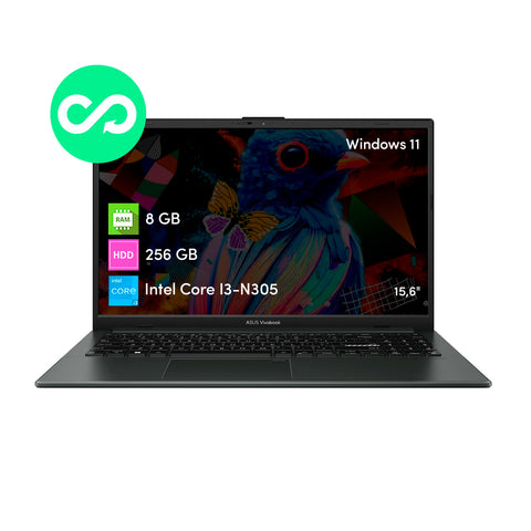 Notebook Asus Vivobook Intel Core i3 8GB 256GB SSD W11 15,6"