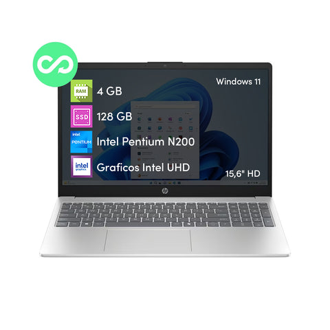 Notebook HP Intel Pentium 4GB 128GB SSD 15.6' Win11