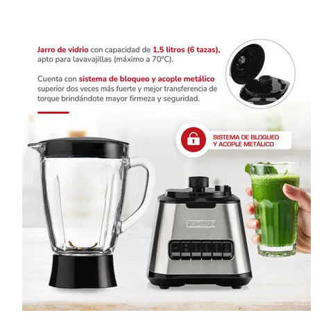 Licuadora Thomas TH-410Vi 1,5L 6 Vel 600W