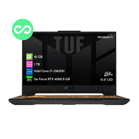 Notebook Gamer Asus Tuf Intel i7 13va 16GB 1TB SSD RTX4060 15.6 FHD