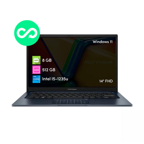 Notebook Asus Vivobook Intel i5 8GB 512GBSSD 14' FHD Win11