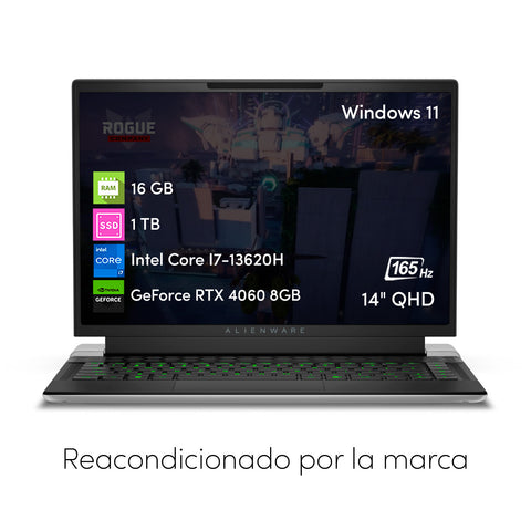 Notebook Dell Alienware X14 R2 i7 13va 16GB 1TBSSD RTX4060 8GB 14"QHD