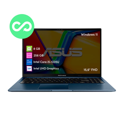 Notebook Asus Vivobook Intel Core i5 8GB RAM 256SSD Win11 15,6"