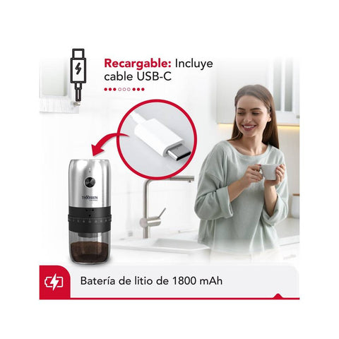 Molinillo de Café Thorben USB Inox Professional Coffee Grinder