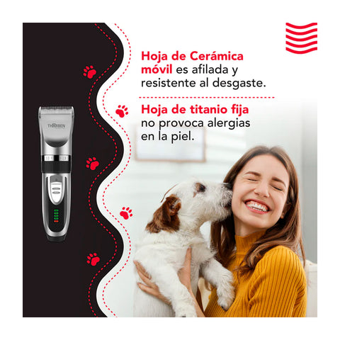 Máquina Corta Pelo Thorben Cordless Usb Pet Clipper