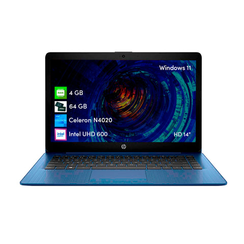 Notebook Hp Stream Intel Celeron 4gb 64gb Win11 14' Azul