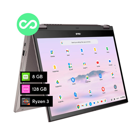 Notebook Chromebook Asus Ryzen 3 8GB 128GB SSD 14' Táctil FHD