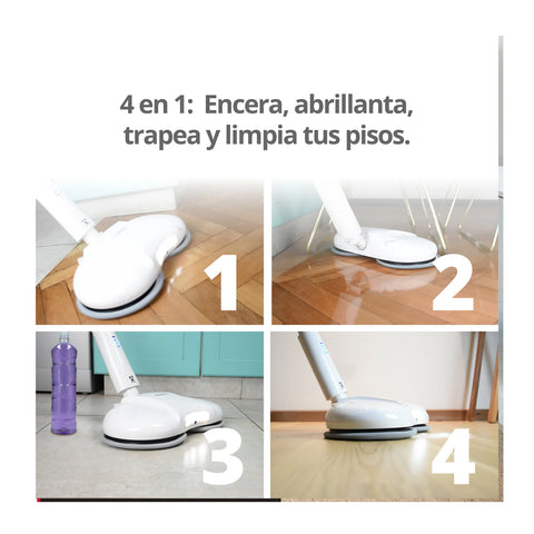 Mopa Pulidora Enceradora Thorben Inalambrica Spin Bot 4x