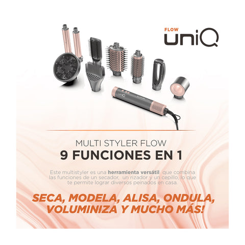 Cepillo Secador Gama Multistyler UniQ Styler Flow 9 en 1 Ultra Ion