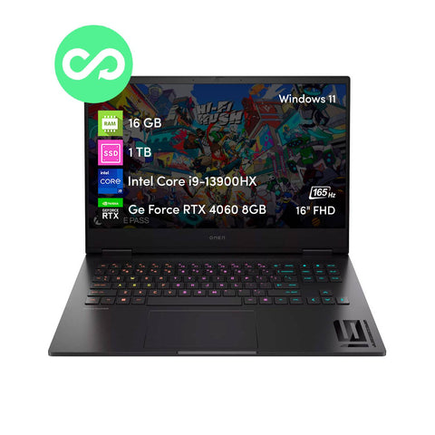 Notebook Gamer HP Omen Intel i9 13va 16GB 1TB RTX4060 8GB 16" FHD