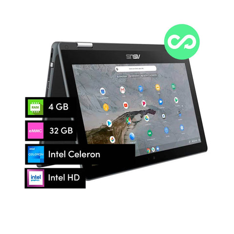 Notebook Chromebook Asus Intel Celeron 4GB 32GB 11.6 Táctil
